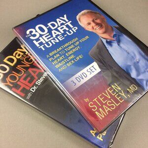 2 Dr Steven Masley DVDs Sealed 30 Day Heart Tune-Up & 30 Days Younger Heart PBS